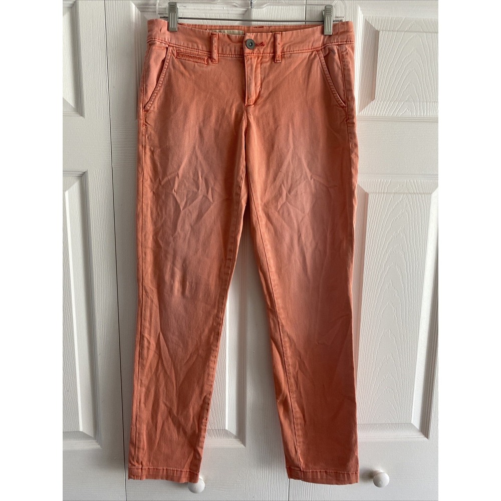 Pilcro and‎ the Letterpress Stet Slim Chino Pants Size 30 Coral Boho Anthro
